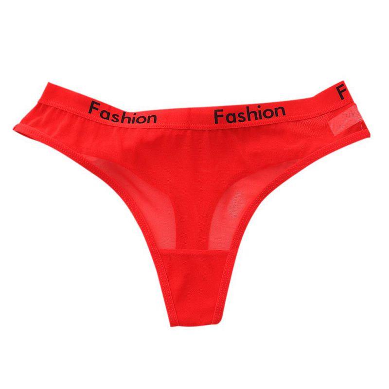 Women Seamless Transparent Mesh Breathable Lingerie String G-Strings Thongs