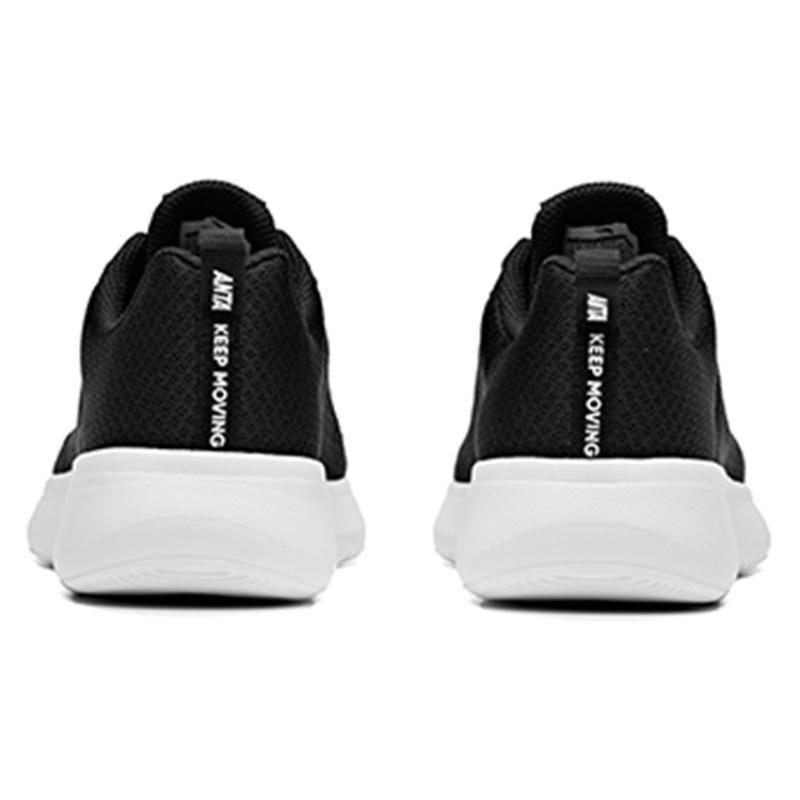 Anta Running Collection Cushioning Anti-Slip Wear-Resistant Breathability Low-Top Running Shoes Women's Black White Sneakers 92915526-1