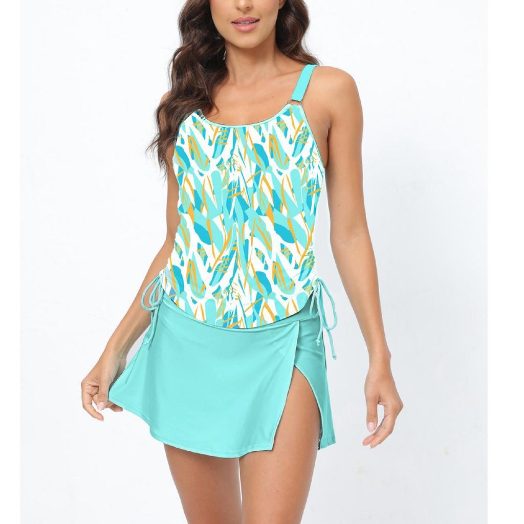 Bikini-Badeanzug für Damen, Bikini-Set, zweiteiliger Strand-Badeanzug mit seitlicher Bindung