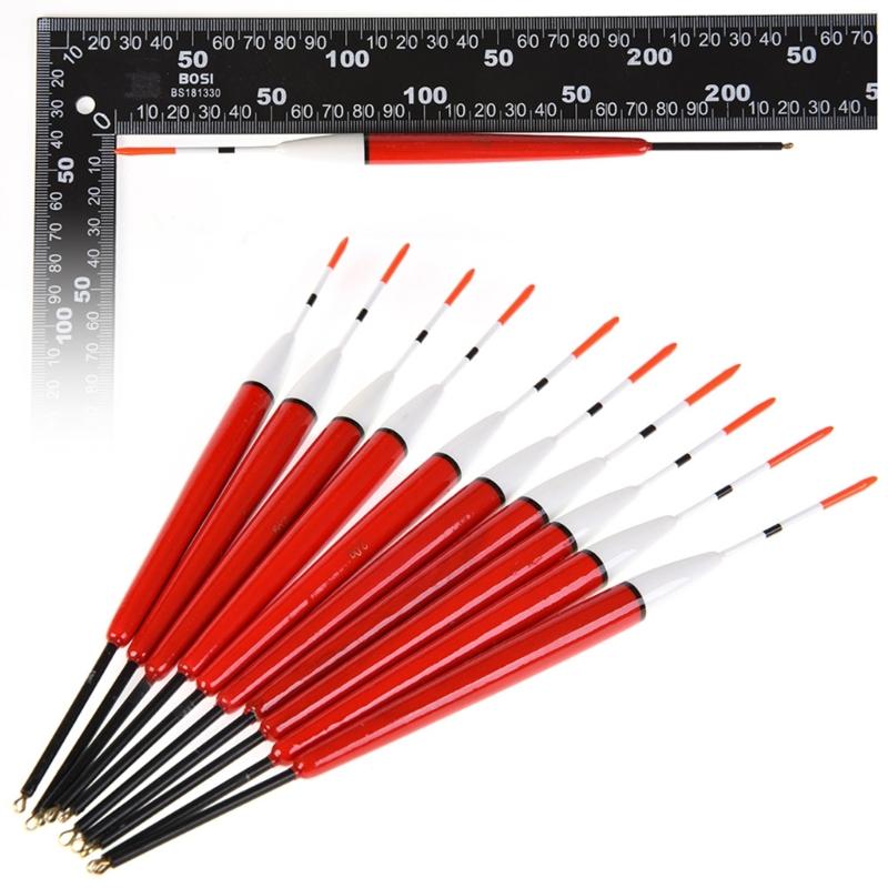 10Pcs Long Tail Fishing Bobber Buoy Paulownia Wood Fishing Floats Tackle Fishing Float Fishing Tackle Accessories