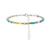 European and American simple fashion beach Bohemian style personality contrast color beaded ladies anklet
