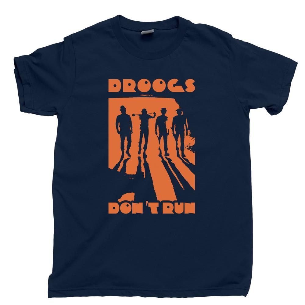 

DROOGS DONT RUN T Shirt Kubrick A Clockwork Orange Droog Mask Tee Costume Poster 2XL