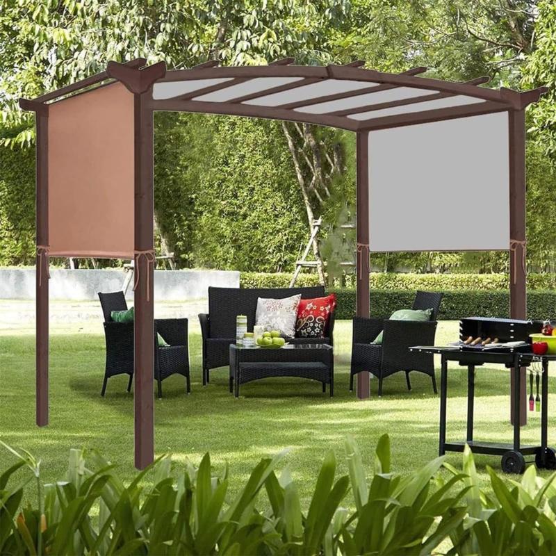 Universal Gazebo Replacement Canopy Waterproof 190T Polyester Fabric Fit Most Outdoor Patios Shelter Top For All Weather Protective