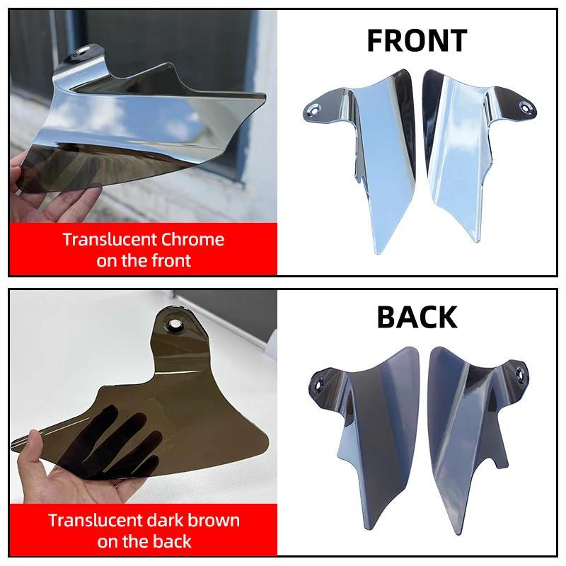 Motorrad Chrom Reflektierender Sattelschutz Luftabweiser für Harley Touring Electra Glides Road Kings Street Glides 97-07