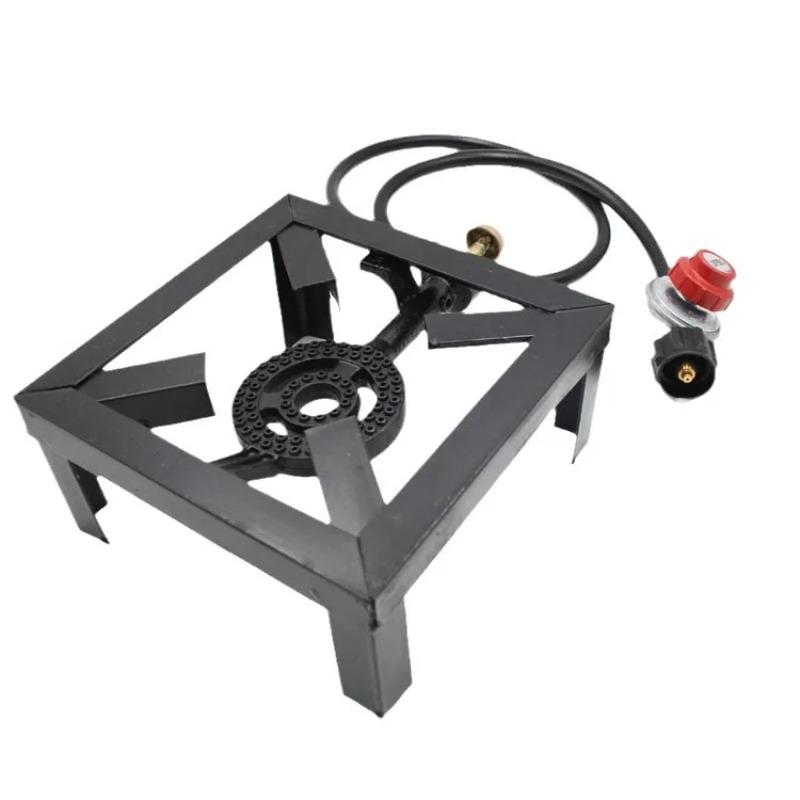 8KW Gas Boiling Ring Cast Iron Burner Large LPG Stove Outdoor Cooker Iron Frame Portable Fire Control Stove Camp Supply