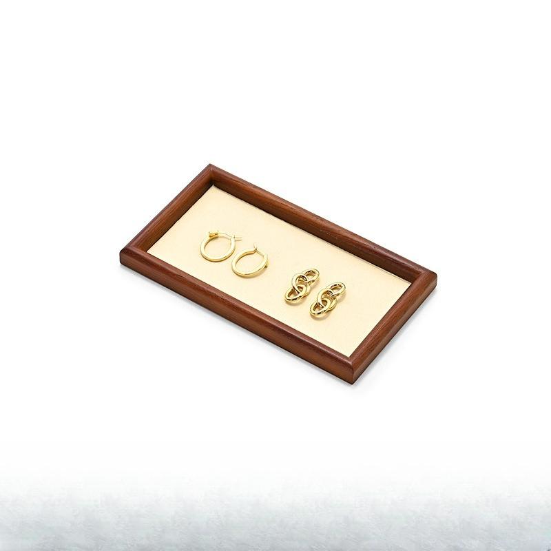 Solid Wood Jewelry Display Tray for Rings, Necklaces, Bracelets, Antique Collection Organizer