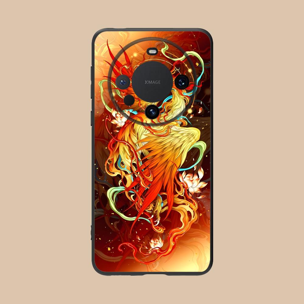 Luxury Phoenix Mobile Cell Phone Case for Huawei Mate 60 50 40 30 20 10 Pro Plus Lite E 5G Colorful Printing Cover Pretty Luxury