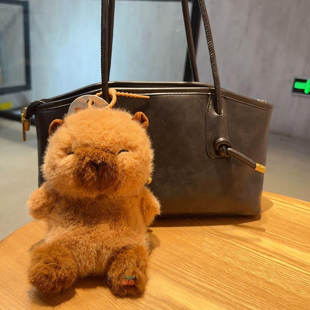 Elephant Cartoon Animal Keychain Capibara Bag Hanging Pendant Funny Car Key Ring  Small Gifts