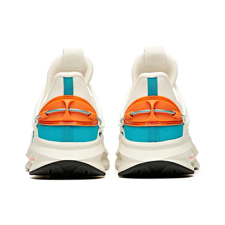 Anta Cushioning Slip Resistant Abrasion Resistant Low Top Running Shoes Men's White Green 912045513-6