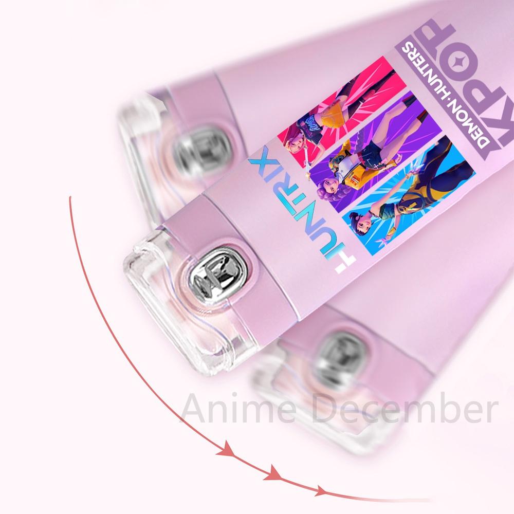 Anime K-Pop Lovci démonů Tištěná termoska Přenosná nerezová láhev na vodu 400 ml Nepropustný kempingový pohár na vodu Dárky