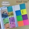 160 Sheets 8Color Transparent Sticky Notes 7*7CM Scrapes Sticker Note  Clear Notepad School Stationery Office Supplies