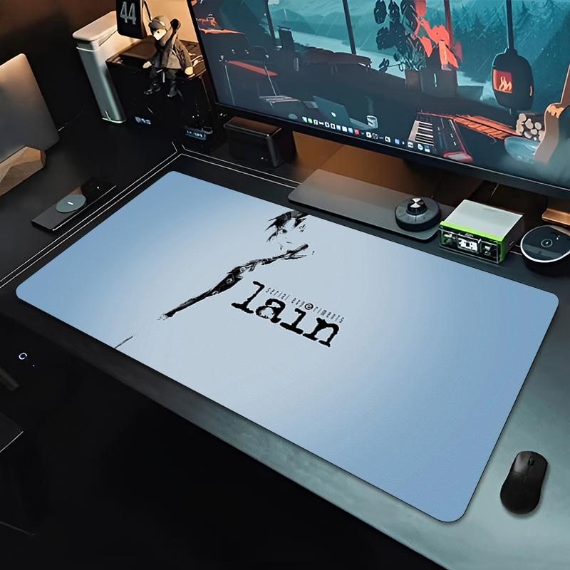 Anime Mauspads Gamer Computerzubehör Schreibtischunterlage x Serial Experiments Lain Gaming Büro Mauspads XXL Großer PC Teppich