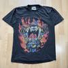 Vintage 1997 Taz Devil Flaming Motorcyle Distressed Faded Black Biker TShirt Unisex T-Shirt