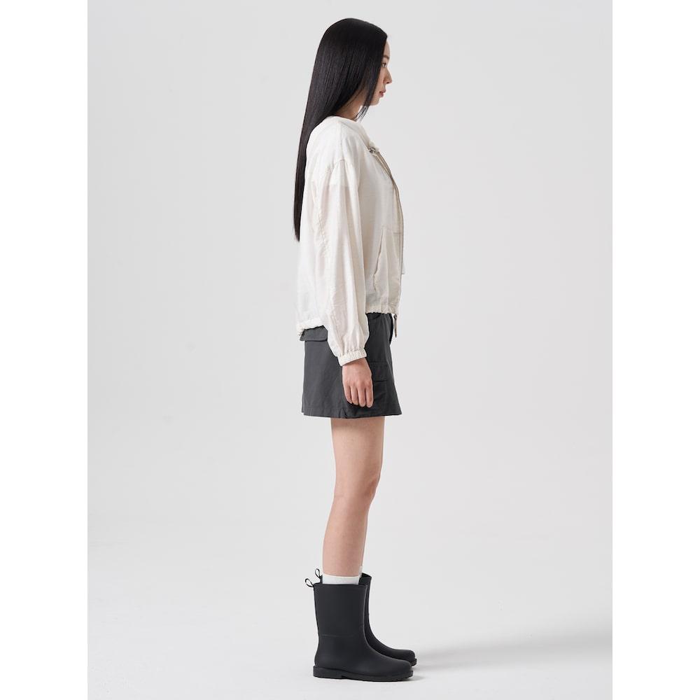 8SECONDS Garment Dyed Cargo Mini Skirt Ash