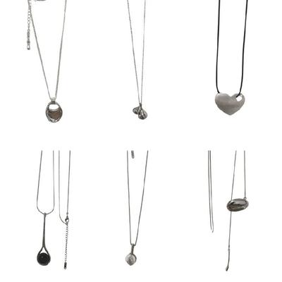 Sophisticated Black Heart Rope Necklace Featuring a Simple Alloy Pendant Multifuntional Fashion Accessory for Daily