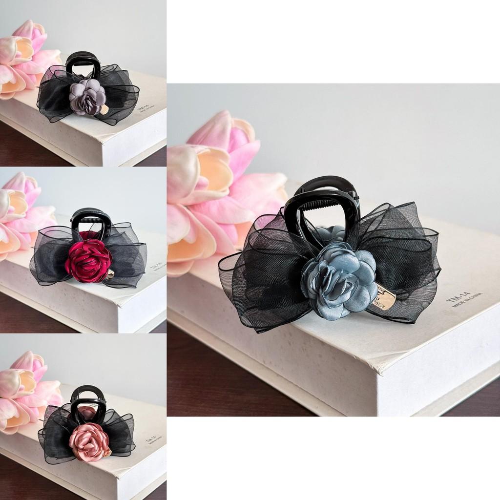 Elegant Rose Hair Clip In Mixed Material For Stylish Women Perfect For Spring 2024 Fashion