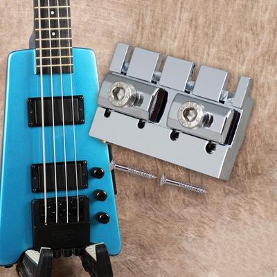 4 String Headless Guitar Locking Nut Bridge Nut, Easy Mounting with Screws Spare Parts Lock