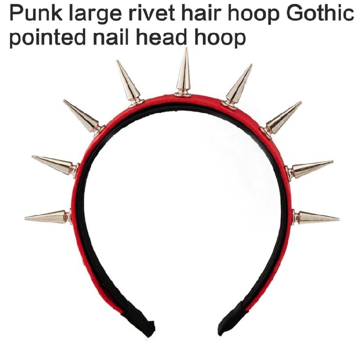 Rivets Headband Punk Headbands Rock Headwear Gothic Leather Hair Hoop Steampunk Rivets Hair Band Hairpieces for Party