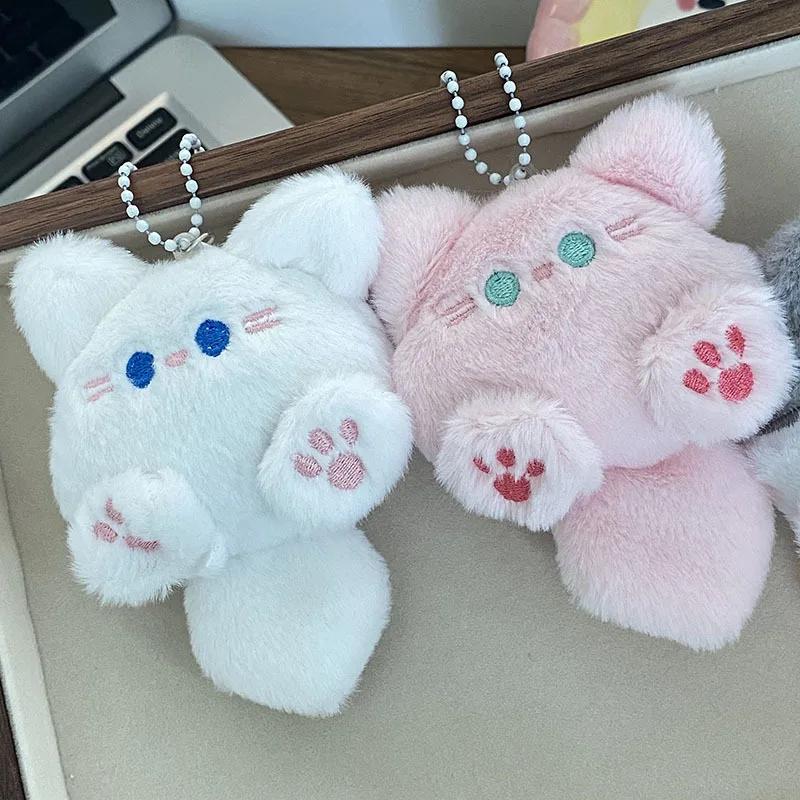 1/3/5/10/20PCS Adorable Plush Cartoon Cat Hanging Doll Soft Kawaii Backpack Decoration for Girls Student Christmas Gift