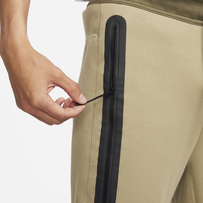 Nike Sportsklær Tech Fleece Color Block Snøring Casual Joggebukser Herre underdeler Oliven FB8003-276