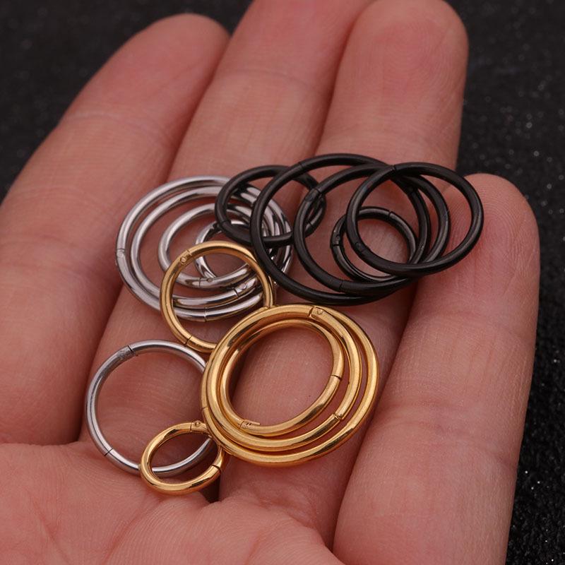 Stainless Steel Minimalist Open & Closed Nose/Ear Piercing Ring - European & American Style