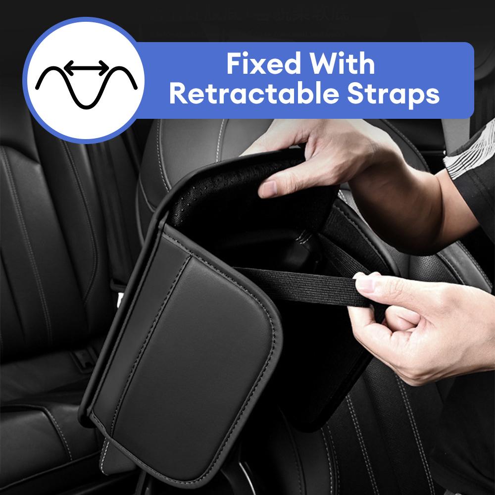 Car Armrest Box Height Pad Universal Leather Armrest Cushion with Pocket Central Memory Cotton Elbow Support Armrest Storage