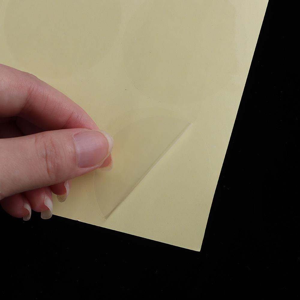 8/24/48/70/96/132pcs New Round Wafer Self Adhesive Label Transparent Dot Sticker File Sealing