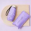Compact Five-Rib Folding Umbrella Mini Portable Sun Rain Dual Use Lightweight Travel Umbrella UV Protection with Carrying Pouch and Wrist Strap
