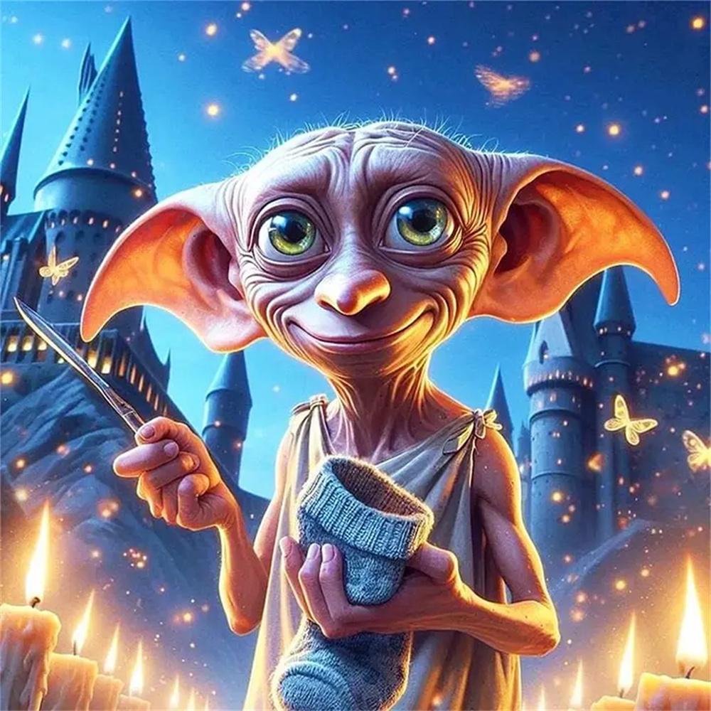 Harry-Potter Dobby Diamond Painting Cross Stitch 5D DIY Art Drawing Canvas Gift Mosaic Embroidery Home Decor