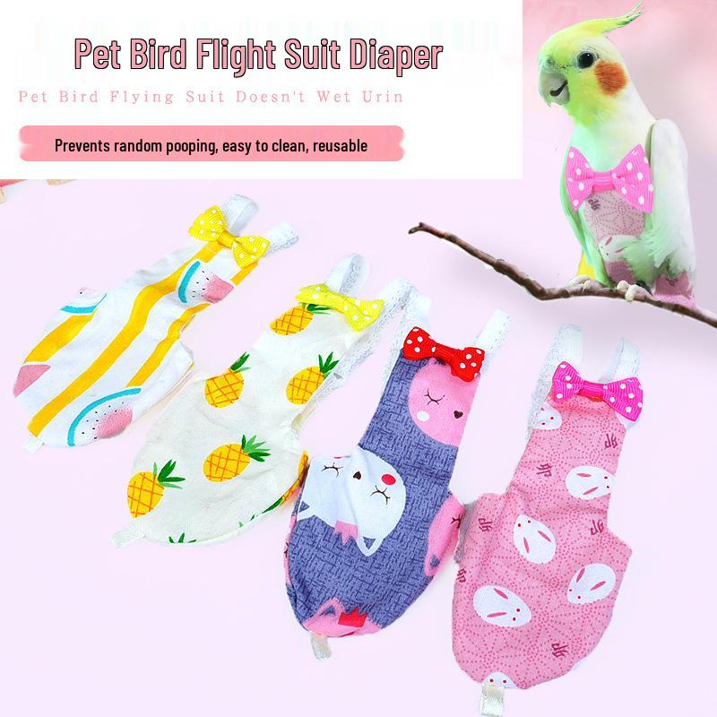 Bird Diaper Suit: Creative Flight Suit for Parrots and Pigeons with Poop Pocket