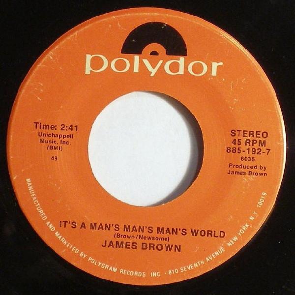 

7inch Record JAMES BROWN Its A Mans Mans Mans World I 8851927 Polydor 1986 US SoulFunk Used