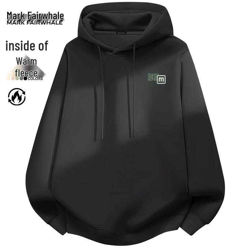 Mark Fairwhale Men's Winter Fleece Lined Hooded Sweatshirt