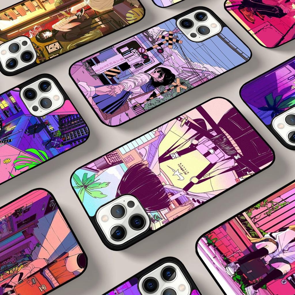 Japanese Style Anime Phone Case For iPhone 17 Air 16 15 14 13 12 11 Pro Max Max Plus Bumper Case Cover