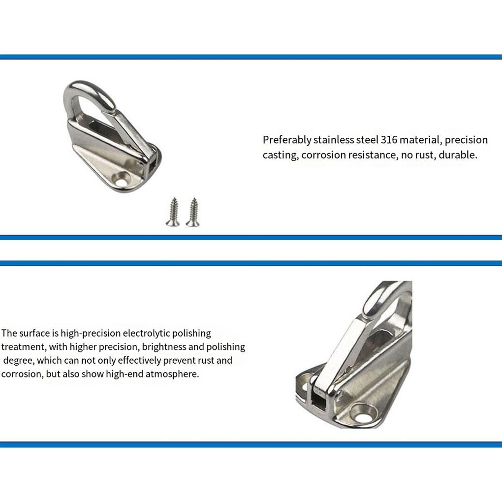 5piece Stainless Steel Fender Hooks For Marine – Easy Installation And Wide Application Marine Grade