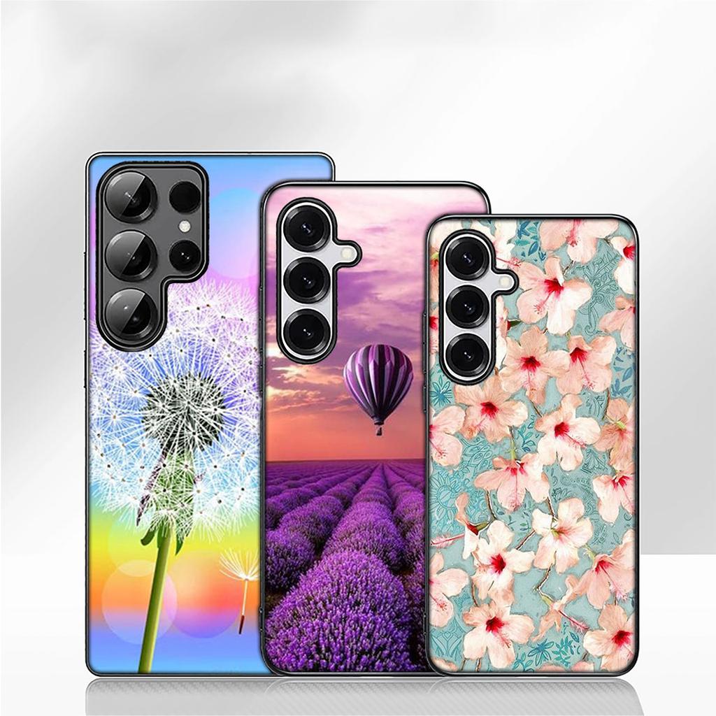 Rose infinity on Purple lavender flower Case for Samsung Galaxy A55 A54 A25 A36 A17 A26 A35 A33 A34 A37 S9 S20 S21 FE S10 Plus