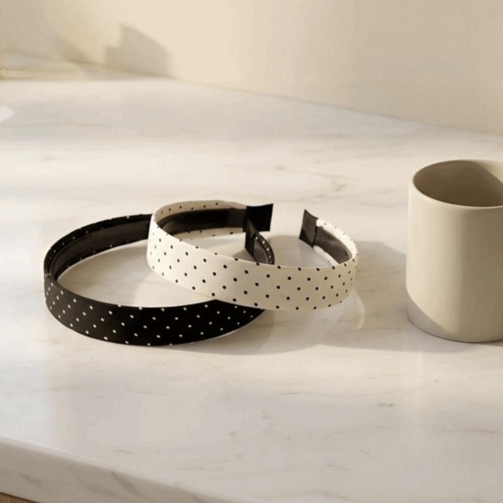 Black White Color Korean Wide Headband Non-Slip Temperament Hair Band  Fashion Accessory