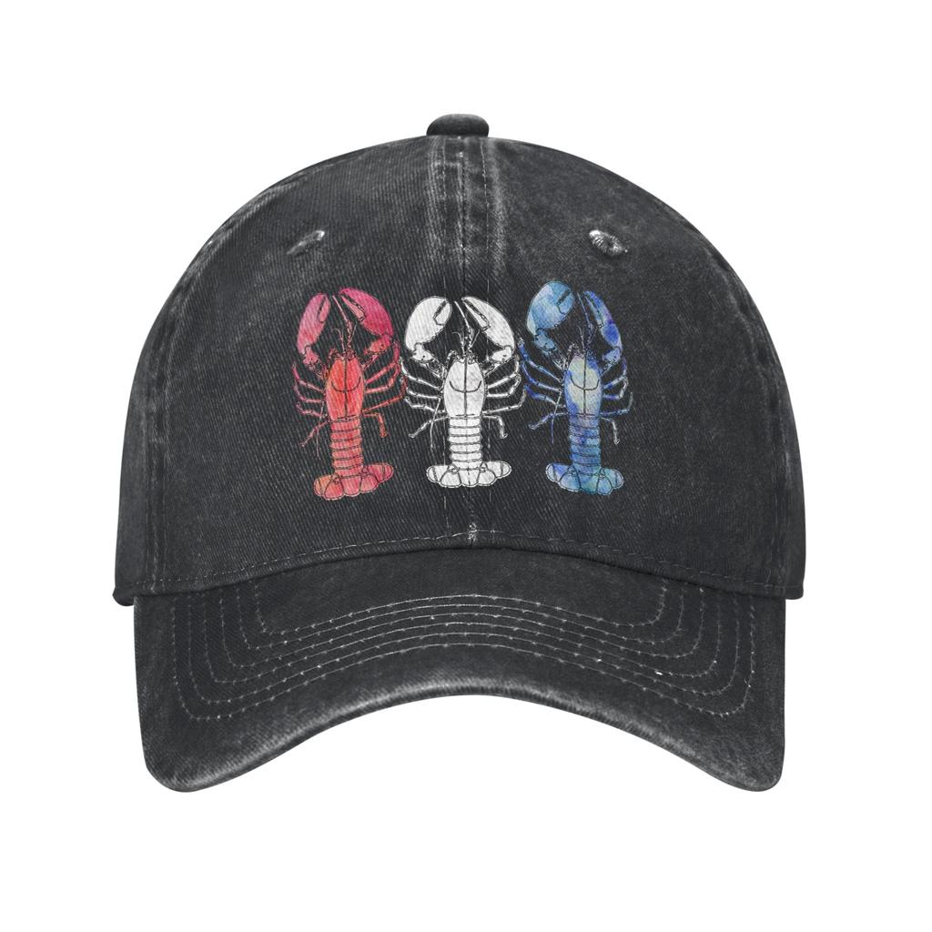Yee Claw Lobster Baseball Caps Classic Distressed Denim Snapback Hat for Unisex Women Outdoor Activities Adjustable Caps Hat
