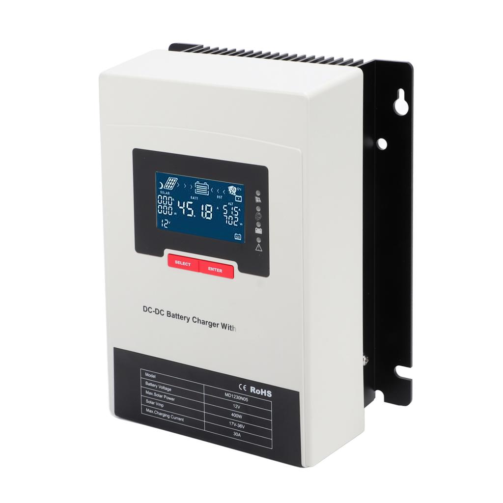 DC To DC Battery Charger Boost Buck MPPT Solar Charge Controller 12V 30A 400W Aluminium Alloy for RV
