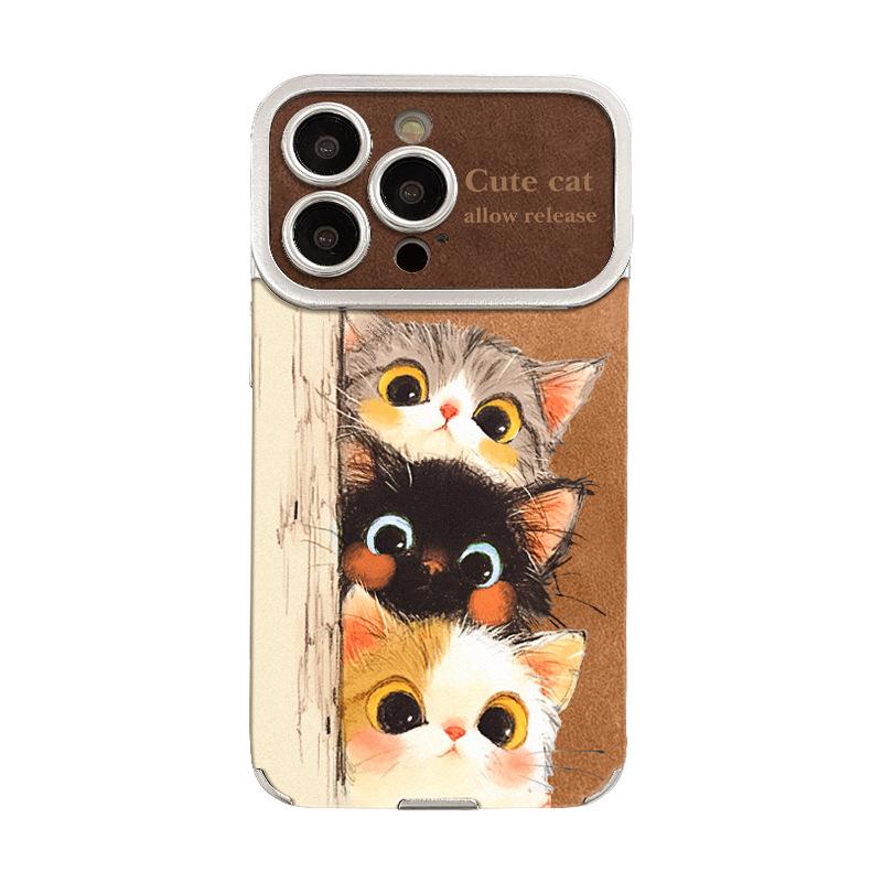 

Подходит для Apple 16PRO Чехол для мобильного телефона с большим окном 15 Гальванизированный мех 14 Ощущение высокого класса 13 Милый 8 Mi 13Pro