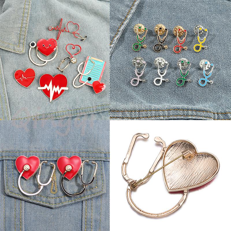 Creatieve Cartoon Stethoscoop Broche Speld Set