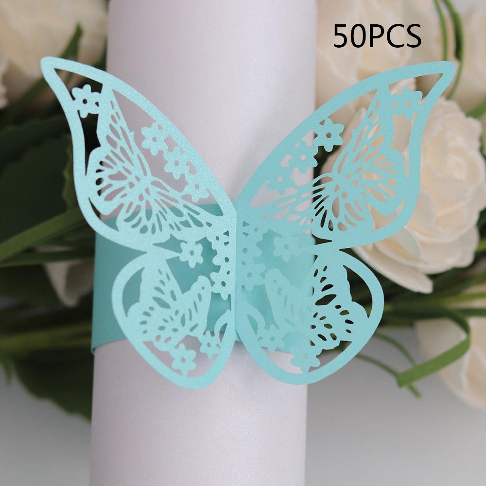 10/50Pcs Butterfly Hollow Out Napkin Ring Serviette Holder Wedding Party Decor 10/50Pcs Butterfly Hollow Out Napkin Ring Serviette Holder Wedding Party Decor