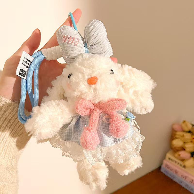 Princess Cartoon Rabbit Plush Keychain Cute Girls' Gift Bag Charm