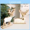 Christmas Reindeer Decor Wooden Gold Festive Gift For Holiday Celebration