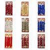 12Pcs/Pack Golden Silver Red Christmas Bow Ornament Tree Decoration Bowknot Pendant For Home