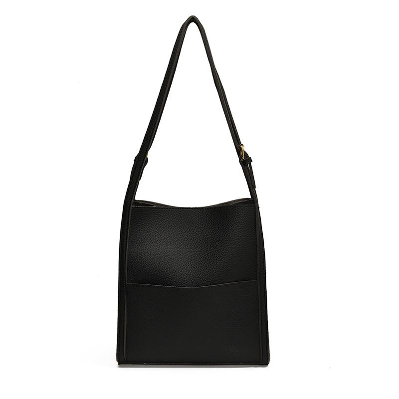Retro Women's Large-capacity Bag Women's Autumn and Winter New Trendy Fashion Simple Casual Shoulder Bucket Bag
