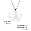 LIKGREAT Hollow Ukraine Map Pendant Necklace Trident National Symbols Of Ukraine Necklaces Flag Ukrainian Party Jewelry Gifts