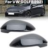 1 Pair Rearview Mirror Cover Cap For VW GOLF 8 MK8  Without Lane Change Assist Hole Side Mirror Cover Cap Car Accessories