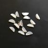Natural White Mother-of-Pearl Butterfly Wing Patch, 6x12mm, No Hole, for Handmade Jewelry and DIY Projects