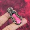 Thulite Pendant Copper Wire Wrapped Jewelry Natural Gemstone Pendant Handmade Jewelry Copper Pendant Gifts for Mom Antique Wire Wrap Pendant