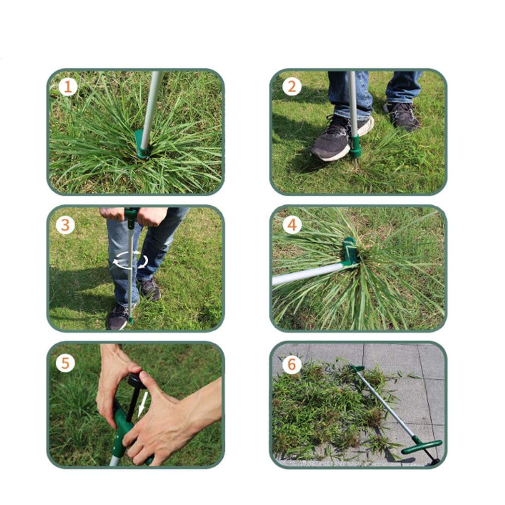 Stahovák Aluminium Tube Root Digger Nástroj na uvolnění zahradní půdy pro uvolnění plevele